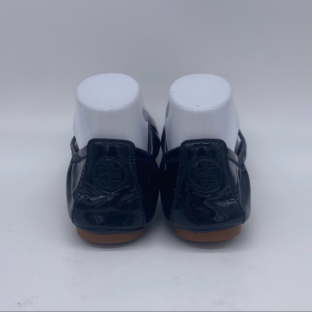 Tory Burch Eddie Black Patent Leather Ballet Flats - Picture 12 of 14
